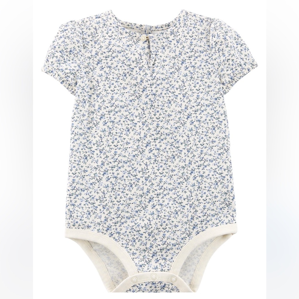 Floral Puff-Sleeve Bodysuit